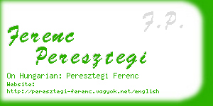 ferenc peresztegi business card